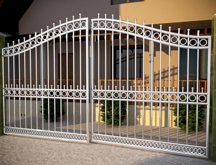 Откатные ворота и калитки из нержавеющей стали